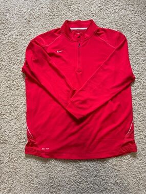 Nike Men’s Red Long-Sleeve Dri-FIT Shirt